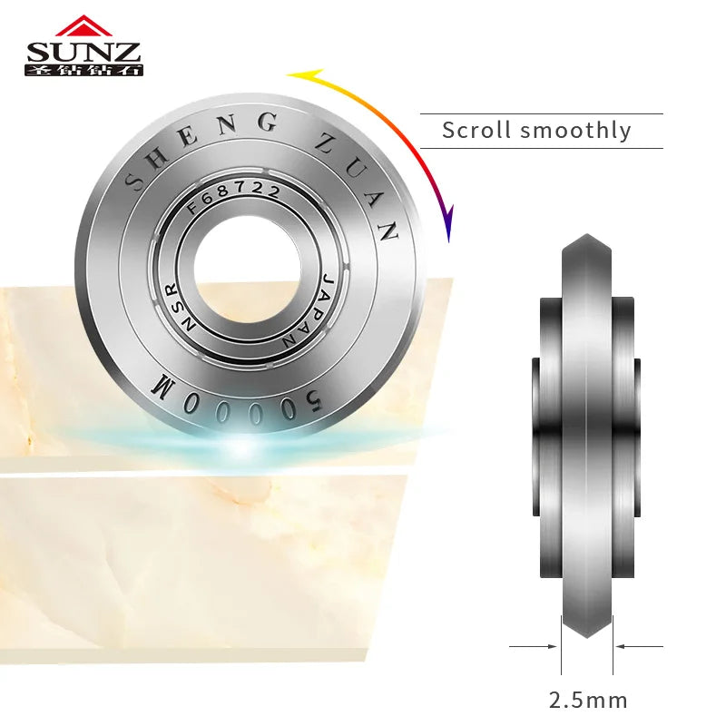 22mm cortador de telha cerâmica de vidro roda liga cortador de telha cerâmica carboneto de tungstênio revestimento de titânio cerâmico