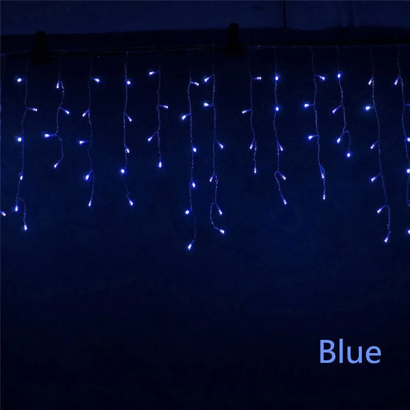 LED Icicle Cortina Icicle String Lights, decoração ao ar livre, luzes decorativas, jardim, festa de Natal, 4m Droop 0.4-0.6m