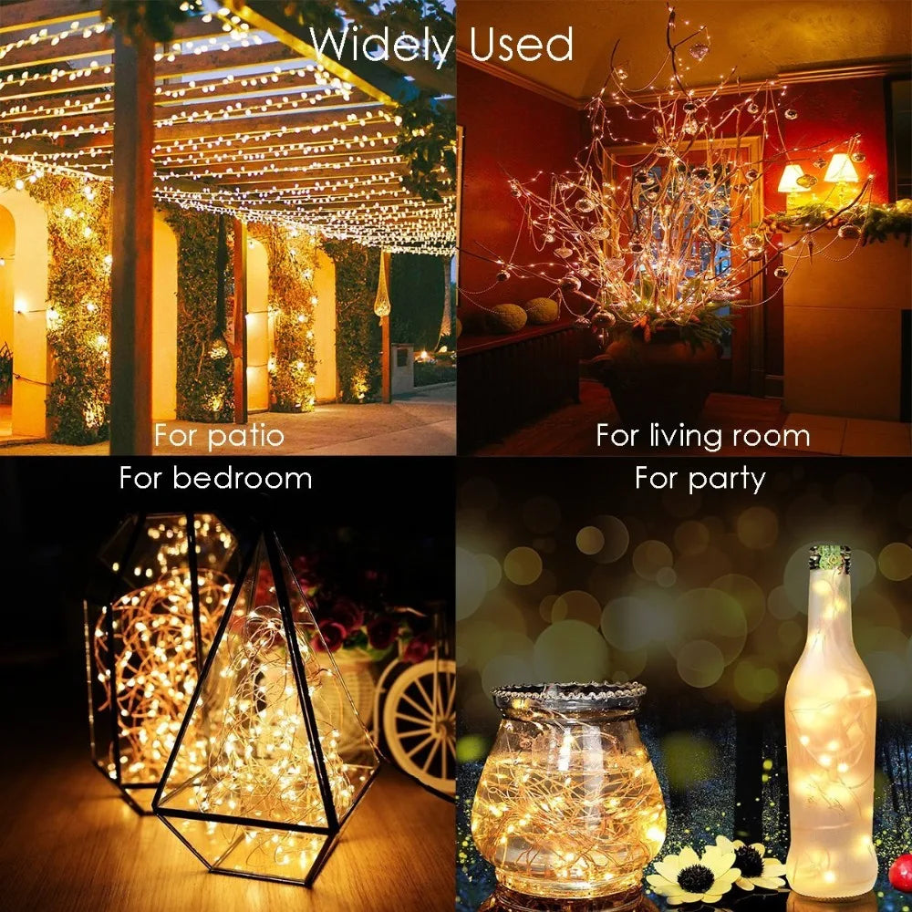 Led ao ar livre solar lamps10m/20m/30m/50m leds luzes da corda de fadas feriado festa natal guirlandas jardim solar à prova dwaterproof água luz