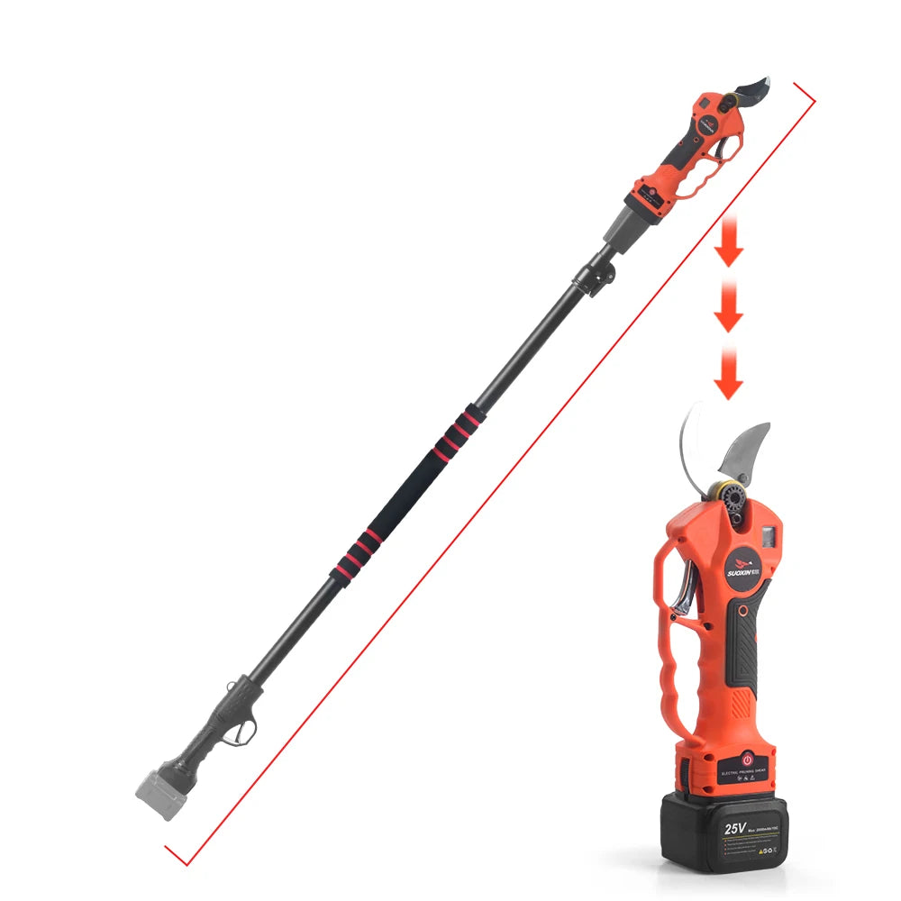 Cordless Electric Pruning Shears with LED Display Screen- Professional Tree Branch Pruner with 2Ah Lithium Battery Powered 25V