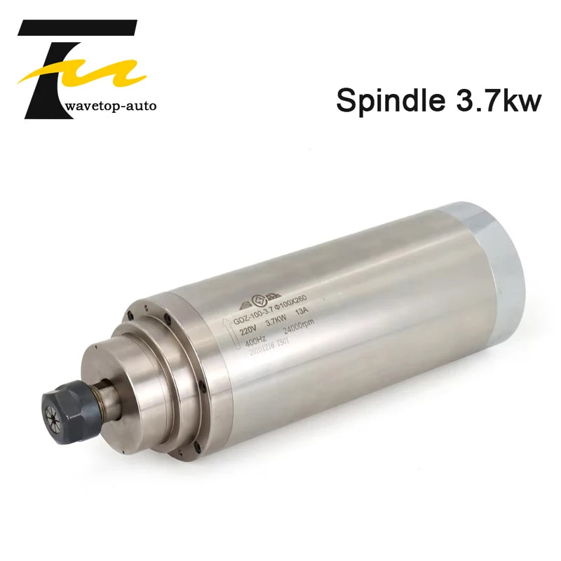 3.7kw Spindle CNC Router Spindle Motor 220V 380V Machine Tool Spindle ER20 Dia100mm Inverter 4kw for CNC Milling Router Machines