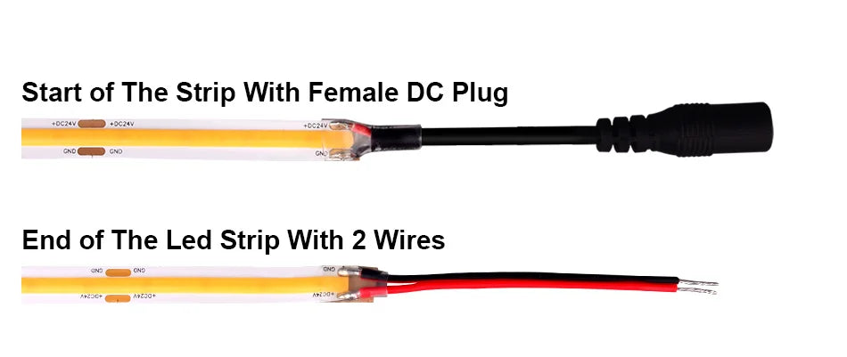 A espiga listada ul conduziu a luz de tira 320 480 leds/m 16.4ft fita flexível de alta densidade ra90 3000k 4000k 6500k regulável conduziu luzes dc12v 24v