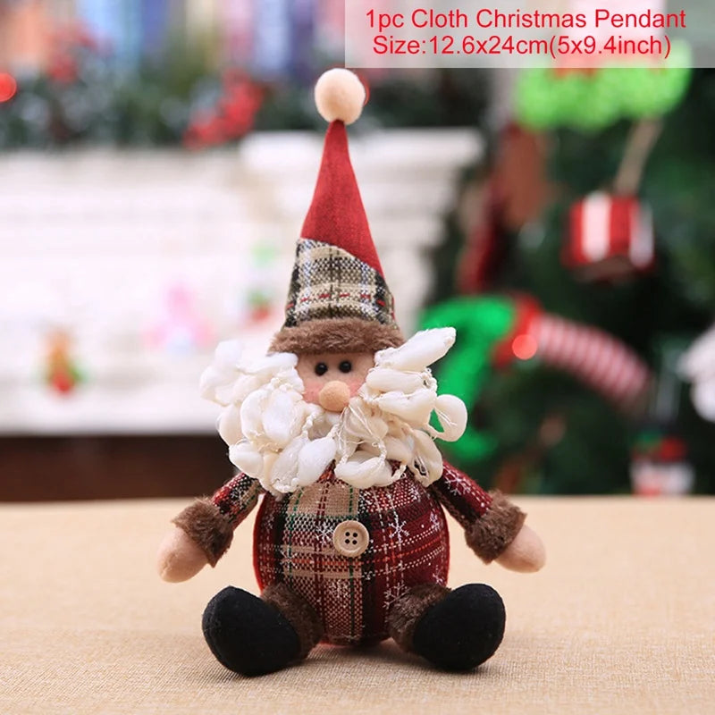 Ornamentos de boneca de natal feliz natal decorações para casa 2025 decoração de natal presentes navidad natal noel decoração de ano novo 2026 presentes