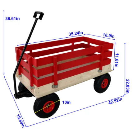 US Stock Fresh Household Trolley ,Portable Cart for Toy Transportation, Garden Tools, and Outdoor Use