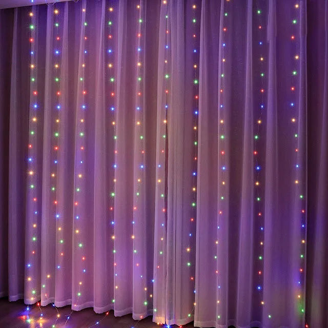 Luzes de natal cortina guirlanda feliz natal decorações para casa enfeites de natal presentes de natal navidad 2025 decoração de ano novo