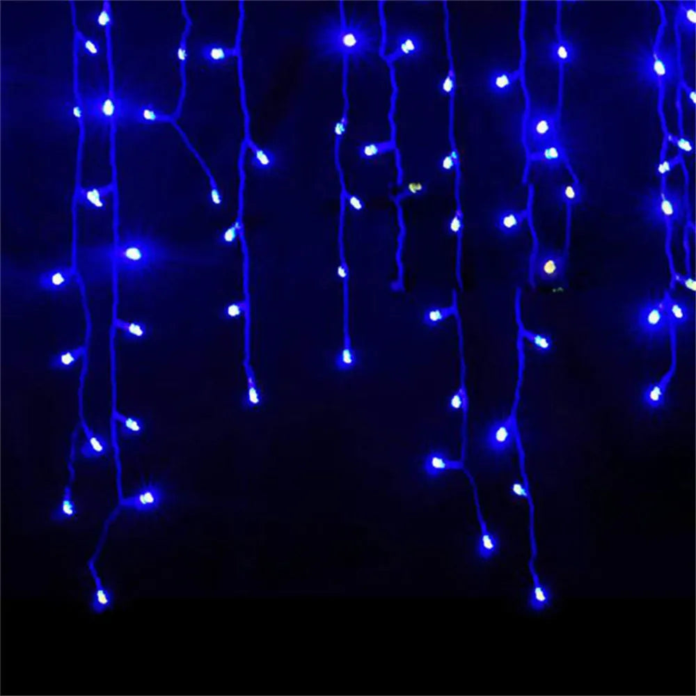 Luzes de natal cachoeira decoração ao ar livre 5m droop 0.4-0.6m luzes led cortina luzes da corda festa ggarden beirais decoração