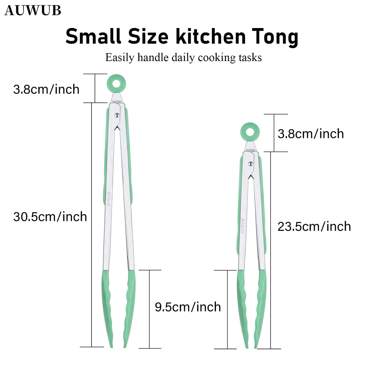 9+12 Inch Silicone Food Tong Stainless Steel Silicone Non-slip Cooking Clip Clamp BBQ Salad Tools Cooking Kitchen Accessories - Kasa & Pet