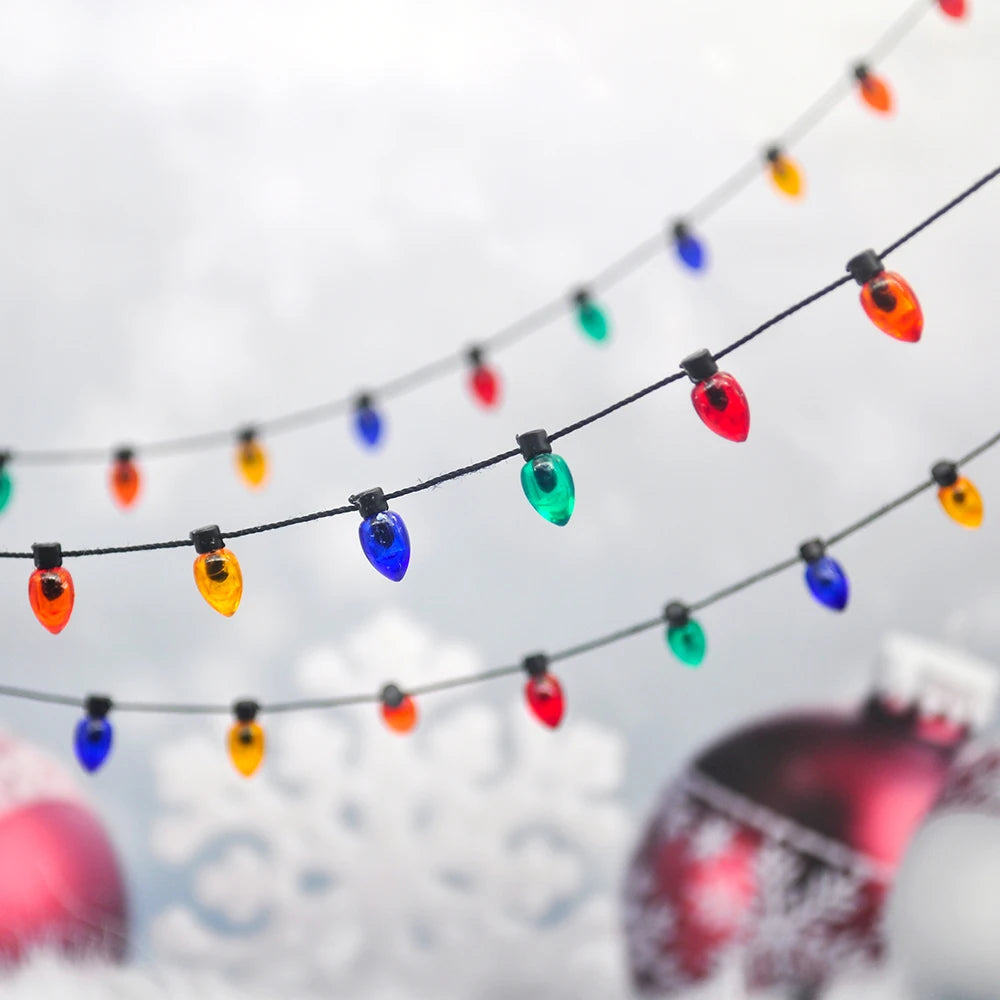 Árvore de Natal Decoração Lâmpada Colorida Guirlanda Pendurada Luz Corda, Festa de Casamento DIY, Xmas Home Ano Novo, Quente, 5m