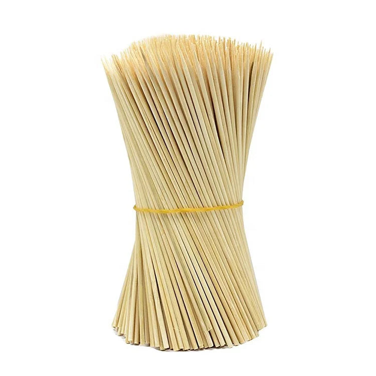 4.0mm Natural Bamboo Skewers in Various Sizes 20cm 25cm 30cm 35cm 40cm 45cm 50cm for Bbq Appetizer Fruit Kabob Grilling Barbecue
