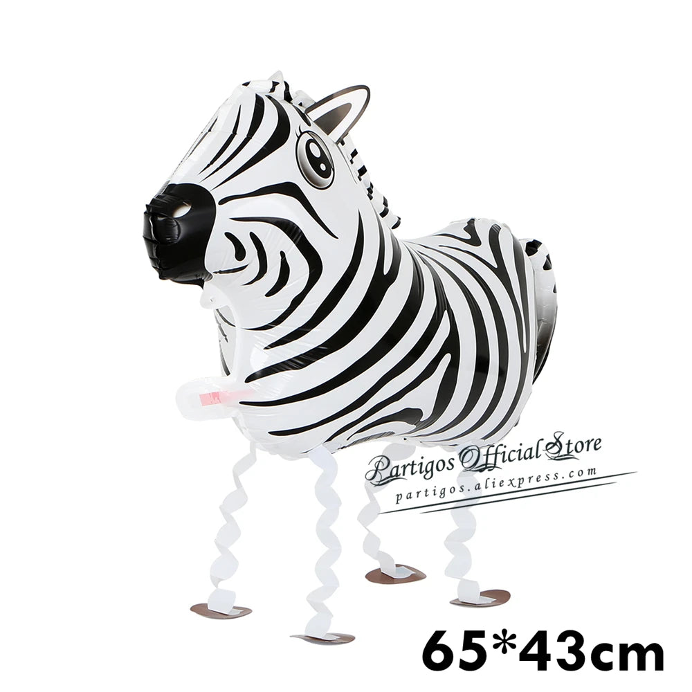 Mixes andando animais balões de hélio bonito gato cão panda dinossauro tigre animal de estimação balões de ar decorações de festa de aniversário crianças e adultos