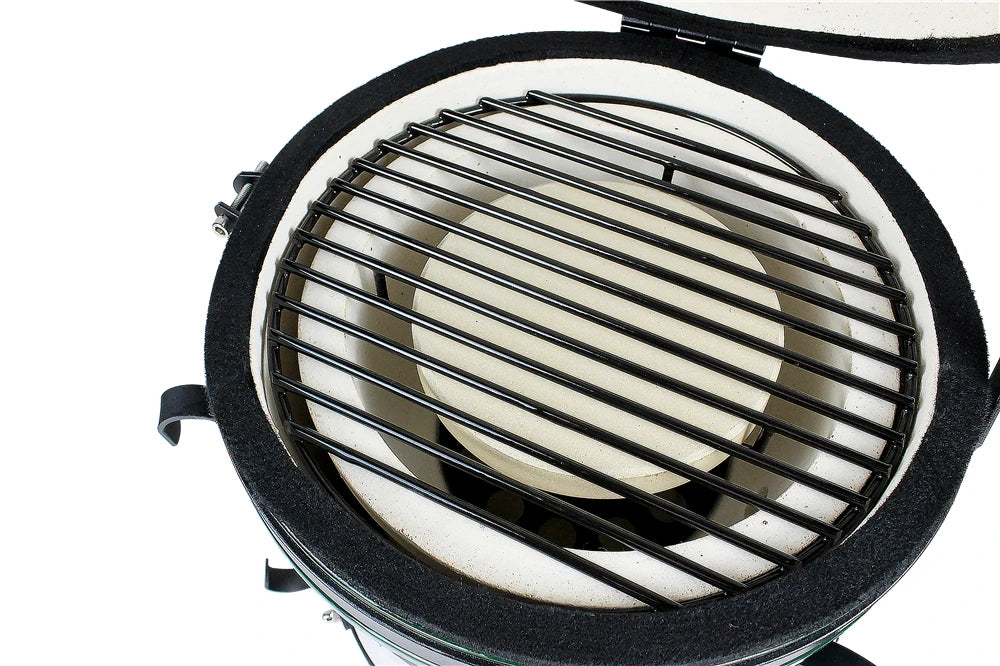 SEB KAMADO 13 Inch Mini Tabletop BBQ Grill Charcoal Ceramic Portable Kamado for Outdoor Kitchen Home and Garden