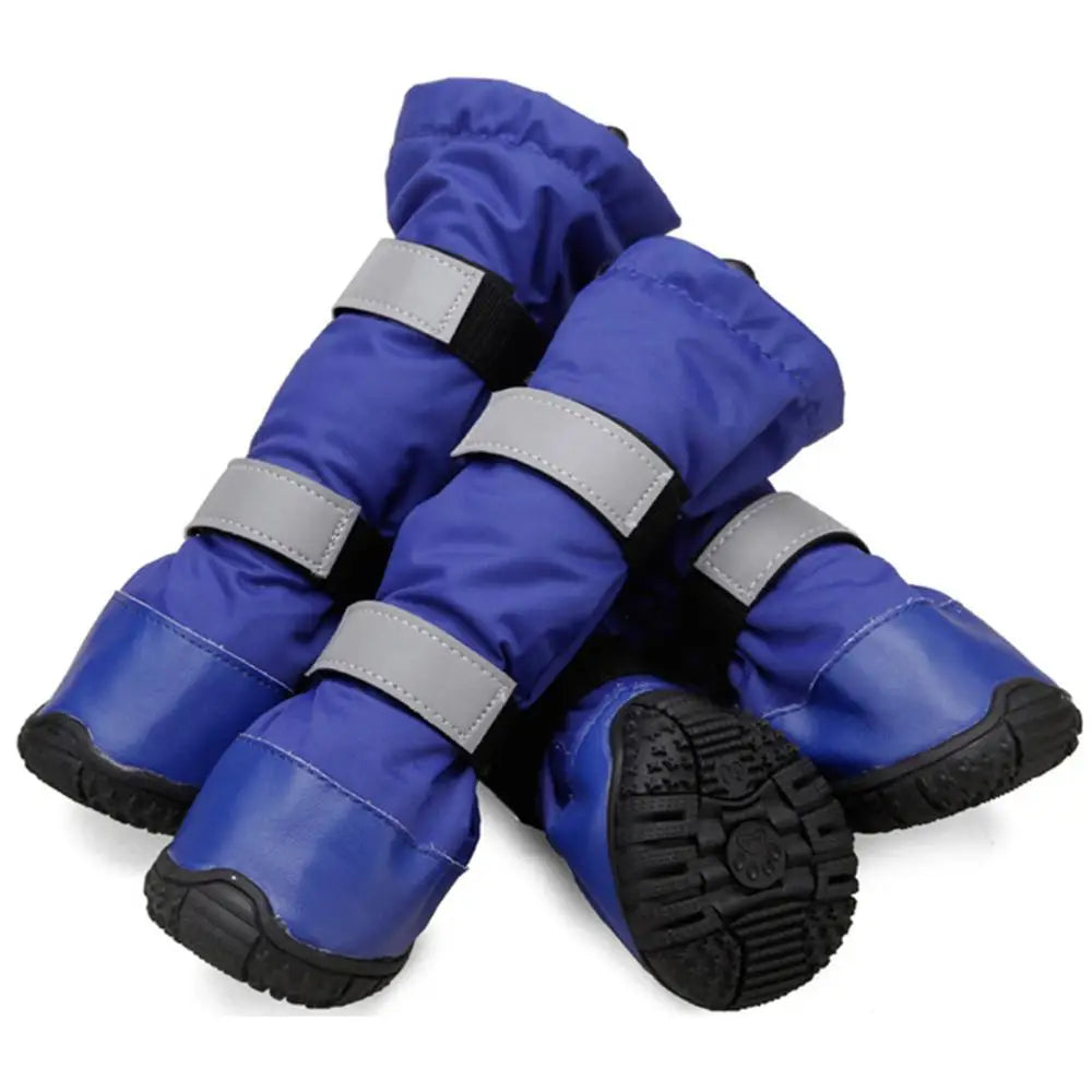 Sapatos quentes impermeáveis para cães grandes, de alta qualidade, antiderrapantes, reflexivos, inverno, botas de chuva para cães de estimação
