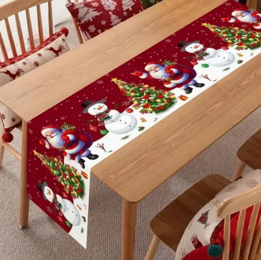 2026 Christmas Table Runner Christmas Decoration for Home Tablecloth Navid Noel Xmas Gifts New Year Natal Drop Shipping