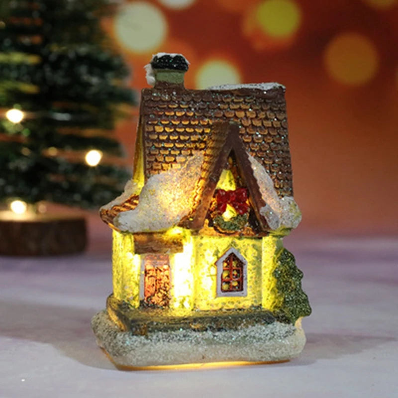 Casa de natal decorações de luz para casa ornamentos crianças presente natal ano novo 2025 navidad decoração quarto luz da noite com bateria