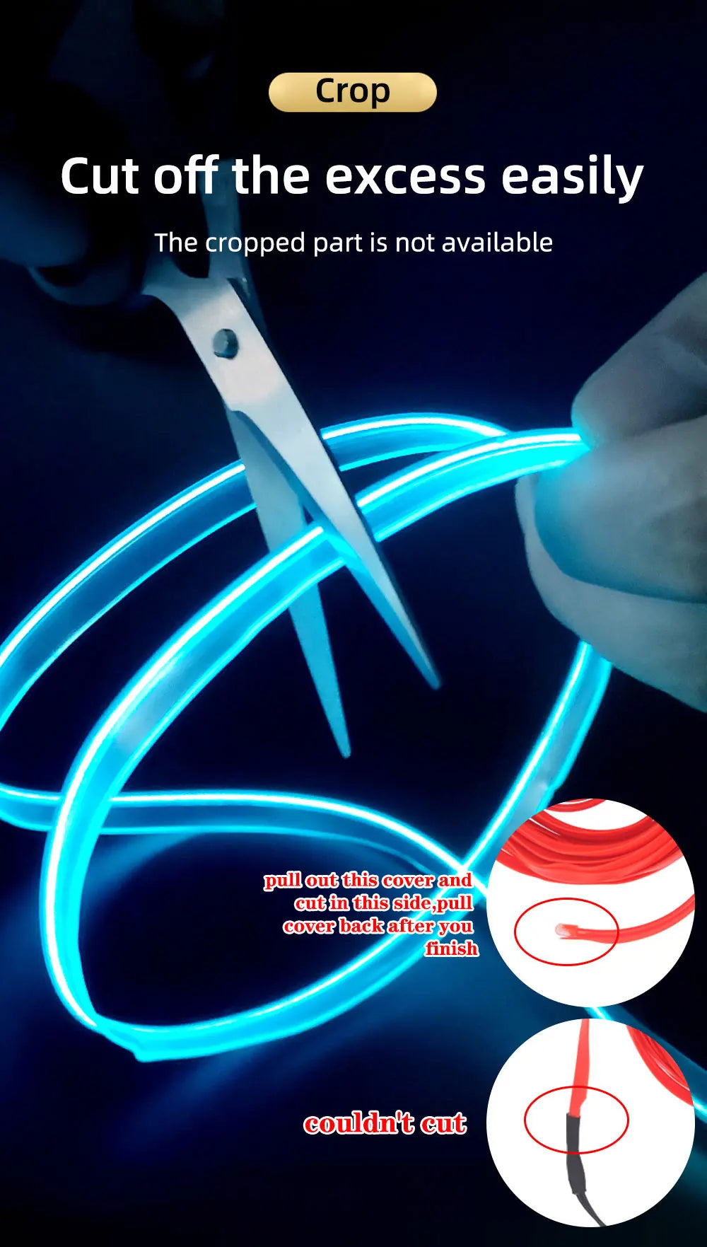 1m/2m/3m/5m interior do carro conduziu a lâmpada decorativa el fiação tira de néon para auto diy flexível luz ambiente festa atmosfera diodo usb