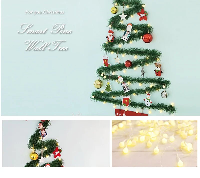 Árvore de Natal Criativa com Luzes, Enfeites de Natal DIY, Árvore de Natal Iluminada, Enfeites de Natal, Árvore Feliz
