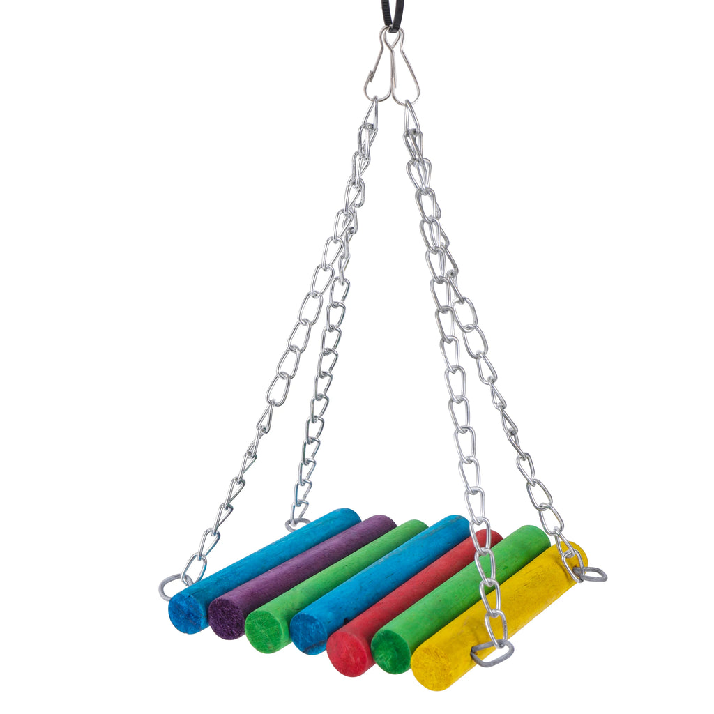 Pássaro brinquedos conjunto balanço mastigando brinquedos de treinamento pequeno papagaio pendurado rede papagaio gaiola sino poleiro brinquedos com escada suprimentos para animais de estimação 1pc