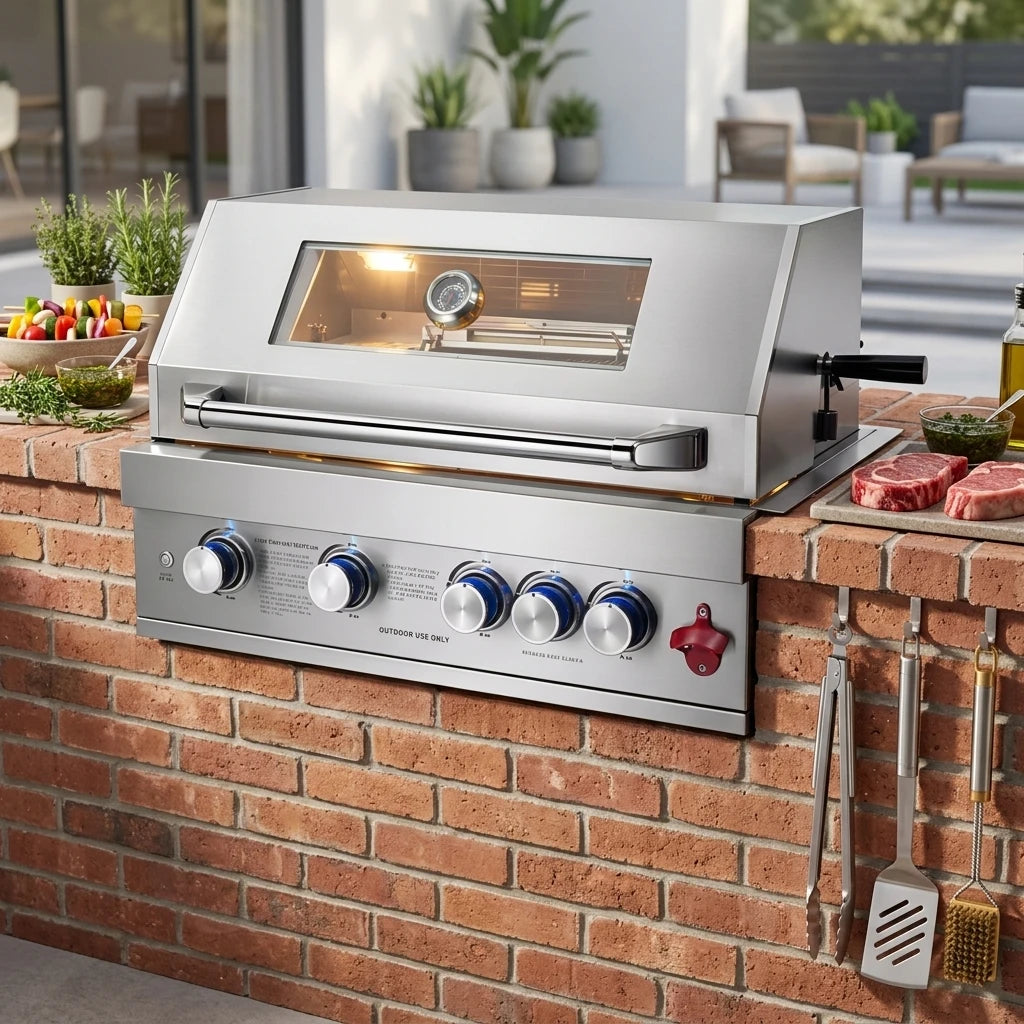 Roasted Lamb/beef/chicken/meat Backyard Outdoor Charcoal BBQ Grill With Gas and LPG Gas Stainless Steel 304