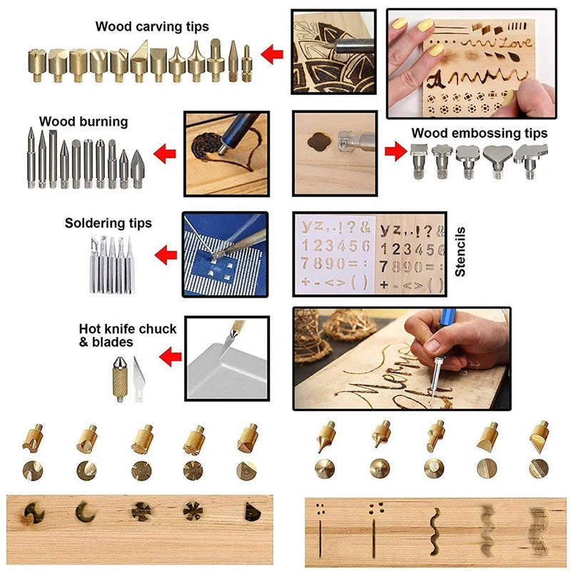 Dropshipping 60W Soldaring Soldering Iron DIY Professional Set Wood Burning Kit Ferro De Solda  Electric Soldering Iron