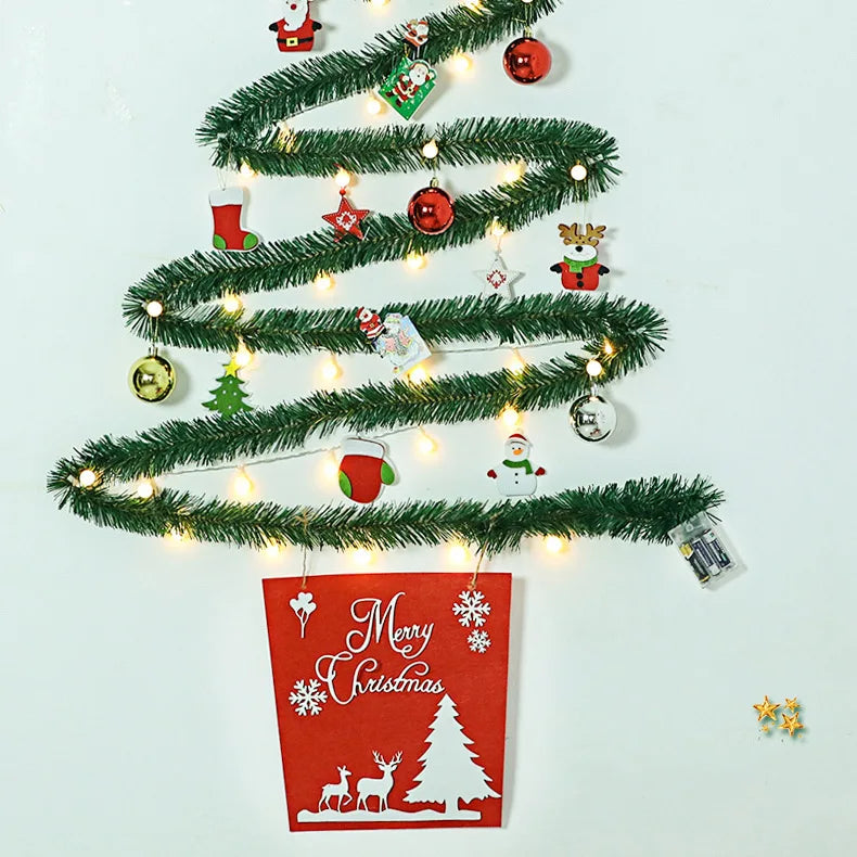 Árvore de Natal Criativa com Luzes, Enfeites de Natal DIY, Árvore de Natal Iluminada, Enfeites de Natal, Árvore Feliz