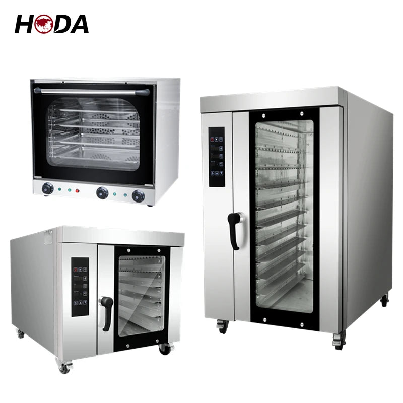 China Hot air 10 5 Tray Industrial  ELECTRIC Gas 100l Toaster Oven Convection Oven Prices Legs Single Steamer Bread Baking Oven