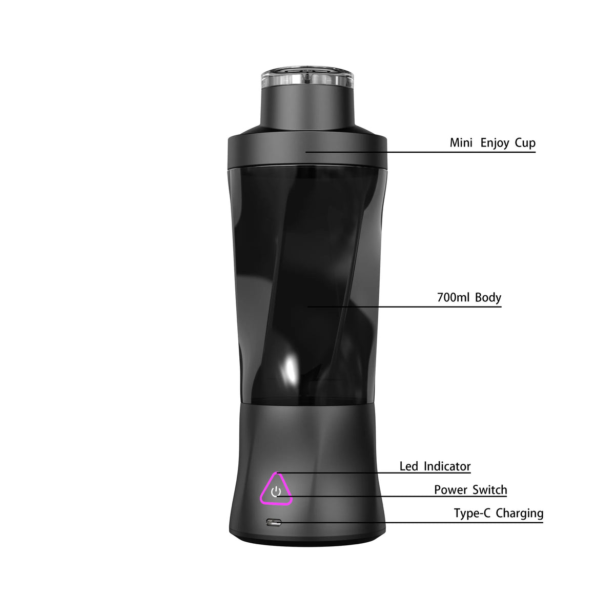 Best Seller Product White Bottle Sport Portable Blender Big Capacity Rechargeable Electric Smoothies Juicer Cup