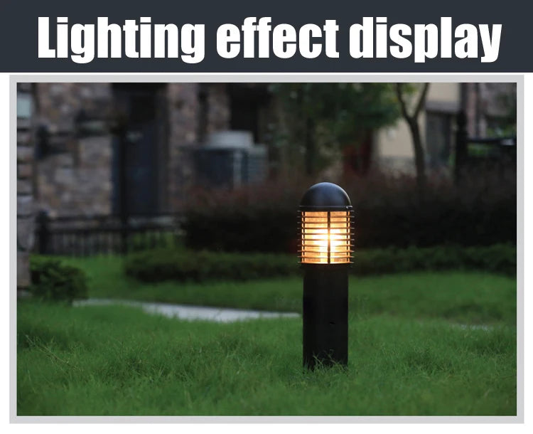 Lâmpada de gramado impermeável europeu, lâmpada ao ar livre, paisagem chinesa, pátio Park, Villa e Villa, área cênica, E27