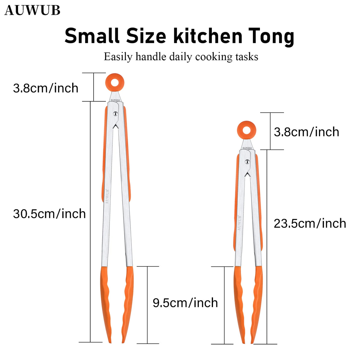 9+12 Inch Silicone Food Tong Stainless Steel Silicone Non-slip Cooking Clip Clamp BBQ Salad Tools Cooking Kitchen Accessories - Kasa & Pet