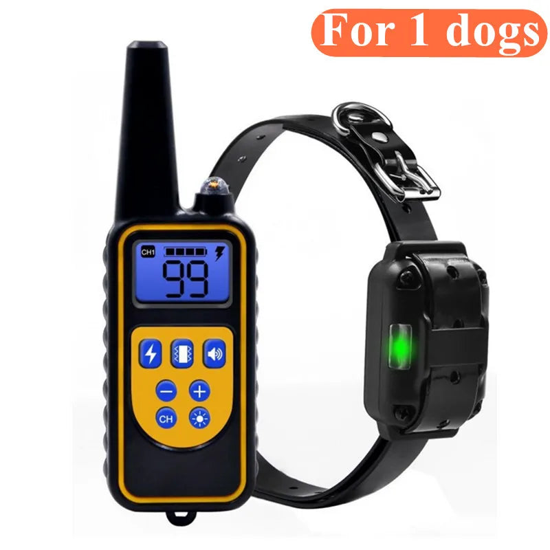Coleira elétrica de treinamento para cães, à prova d'água, coleira contra latidos para animais de estimação com controle remoto, recarregável, dispositivo antilatido, todos os tamanhos Kasa & Pet