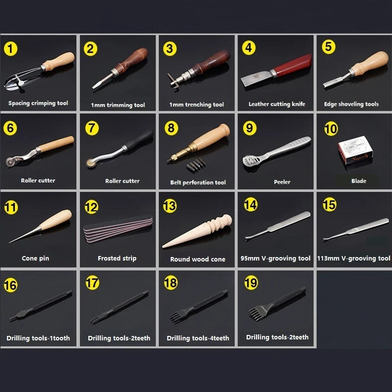 Handmade Leather Repair Tool Set Clothing DIY Craft Combination Package Suit