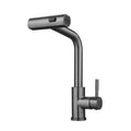 Modern Single Handle 360° Swivel Stainless Steel Waterfall Kitchen Faucet with Pull Out Sprayer Single Hole Kitchen Sink Faucet