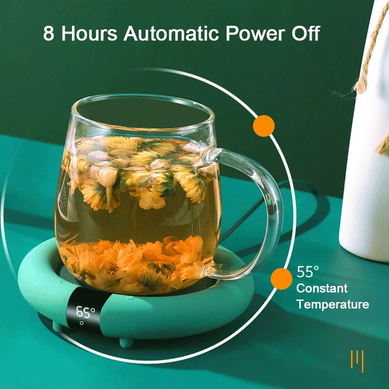Nova caneca de café mais quente aquecimento elétrico coaster para escritório em casa 3 temperaturas ajustável xícara de chá mais quente presente aniversário natal