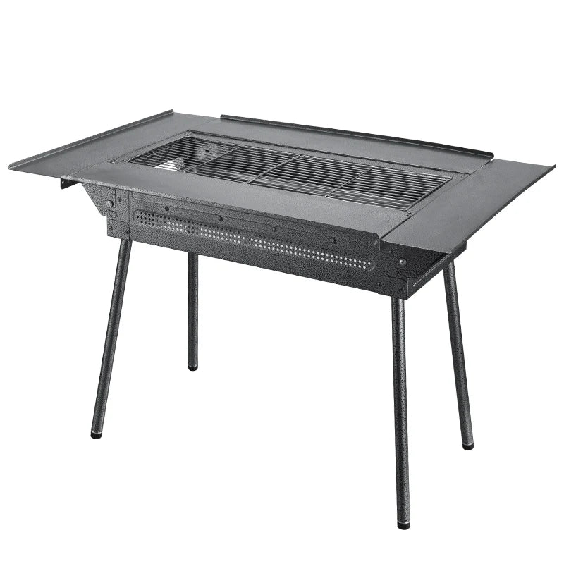 Outdoor Stainless Steel Folding Barbecue Grill New Thickened Household Charcoal Barbecue BBQ Grill for Camping Travel BBQ Grill