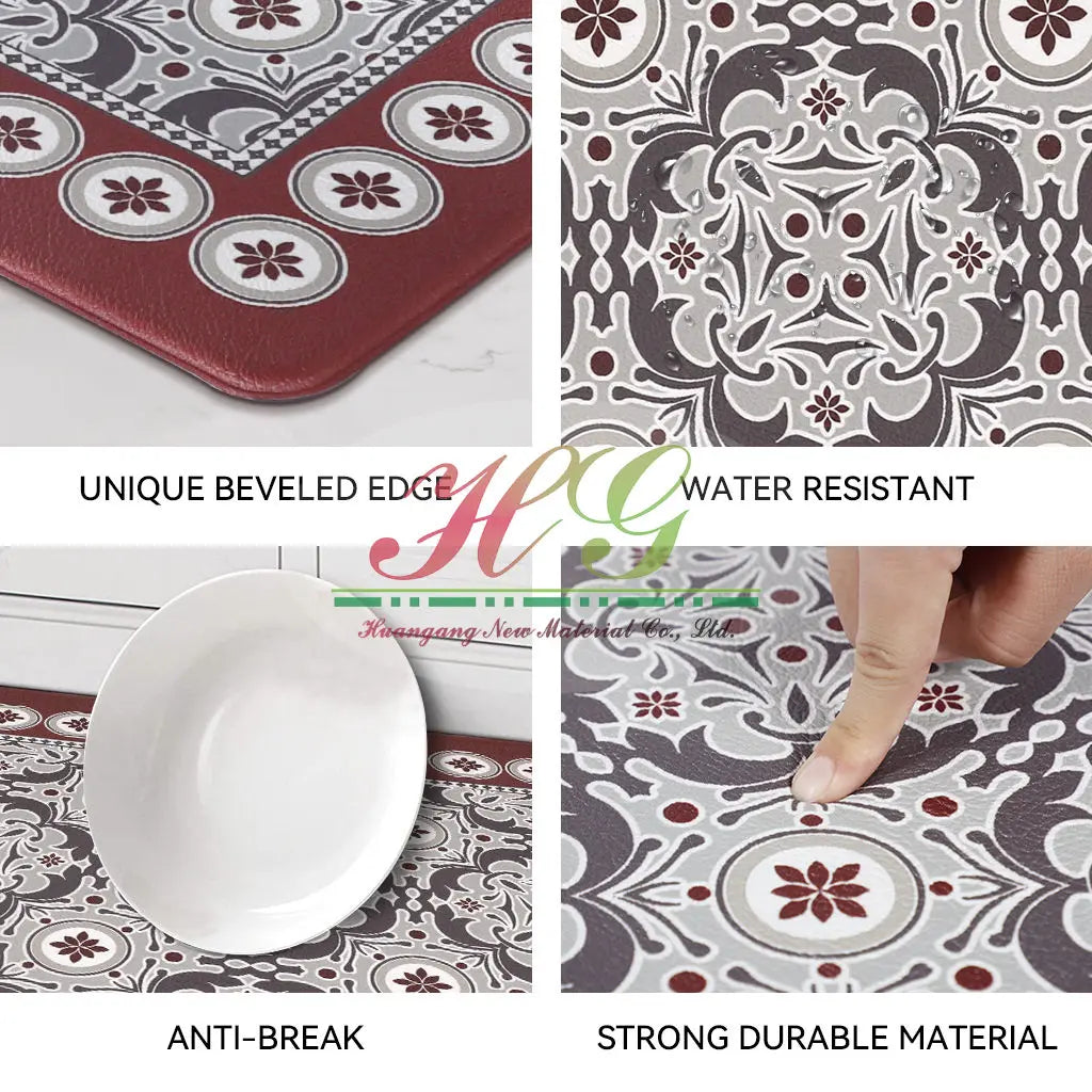 3DModern Anti-Fatigue Non-Slip Foam Kitchen Mat Cushioned Washable Rectangle Vintage Carpet Runner Rug Novelty Kitchen Floor Mat