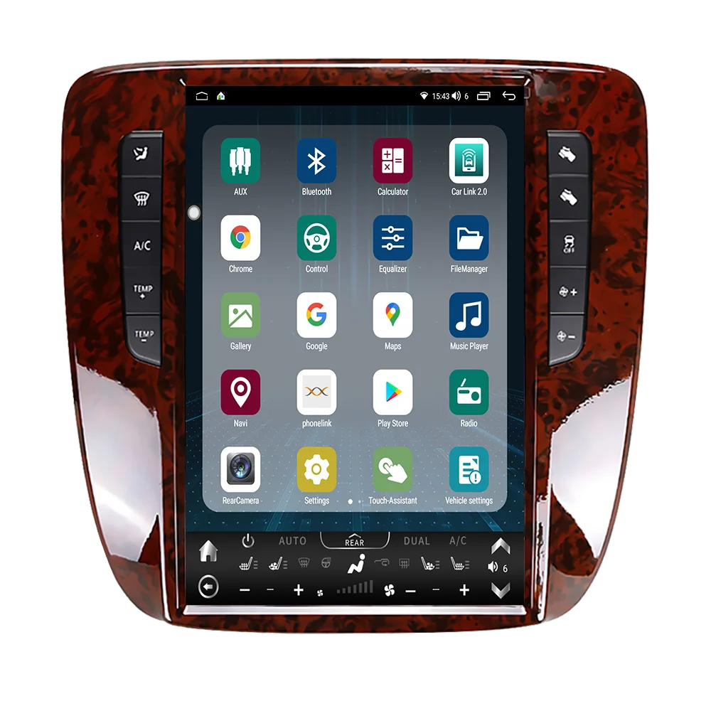13\" Vertical Screen Android Car GPS Navigation for DVD Player Chevrolet Tahoe GMC Yukon Silverado 2007-2012 Audio Built-In GPS