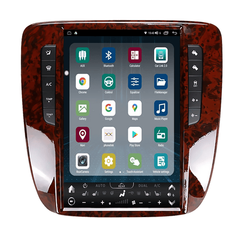 13\" Vertical Screen Android Car GPS Navigation for DVD Player Chevrolet Tahoe GMC Yukon Silverado 2007-2012 Audio Built-In GPS - Kasa & Pet