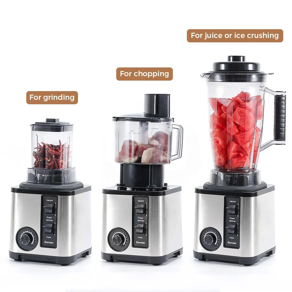 Heavy Duty 8 in 1 Multifunctional Commercial Mixer and Grinder 9500W Electric Food Processor Multi Purpose Juicer Blender