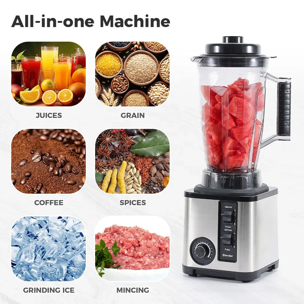 Heavy Duty 8 in 1 Multifunctional Commercial Mixer and Grinder 9500W Electric Food Processor Multi Purpose Juicer Blender