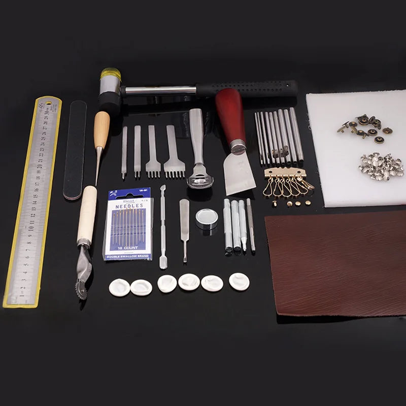 Leather Tool Set DIY Entry Level Hand Sewing Suit Handmade Diamond Chop Leather Art Set