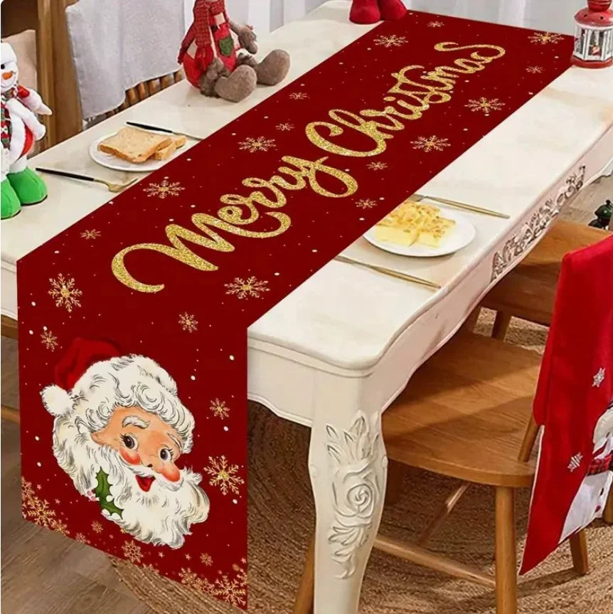 2026 Christmas Table Runner Christmas Decoration for Home Tablecloth Navid Noel Xmas Gifts New Year Natal Drop Shipping