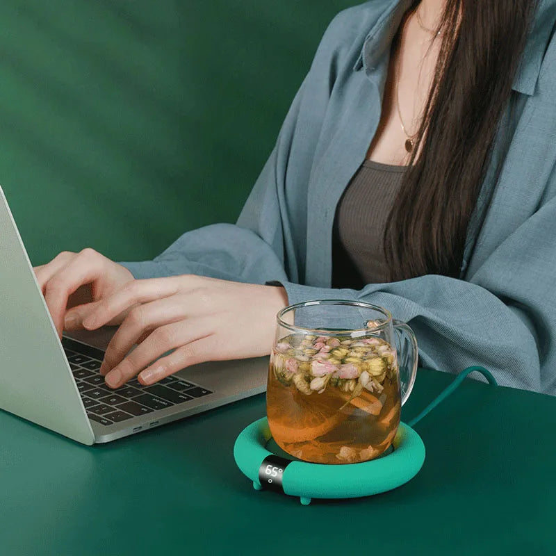Nova caneca de café mais quente aquecimento elétrico coaster para escritório em casa 3 temperaturas ajustável xícara de chá mais quente presente aniversário natal
