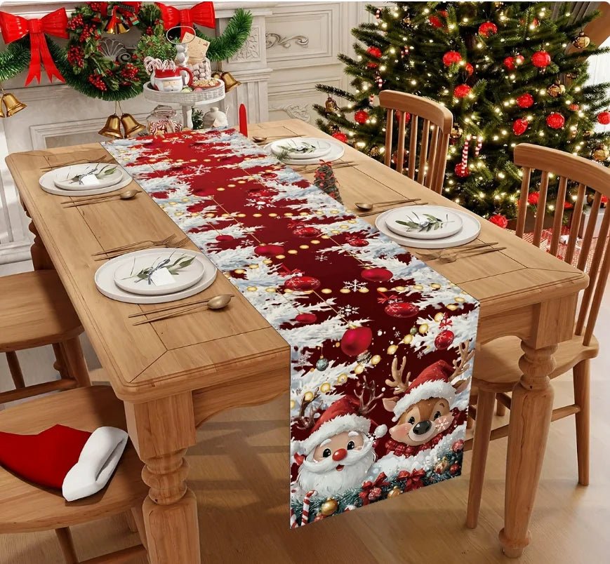 2026 Christmas Table Runner Christmas Decoration for Home Tablecloth Navid Noel Xmas Gifts New Year Natal Drop Shipping