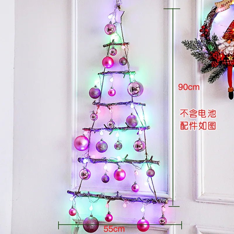 Árvore de Natal Criativa com Luzes, Enfeites de Natal DIY, Árvore de Natal Iluminada, Enfeites de Natal, Árvore Feliz - Kasa & Pet