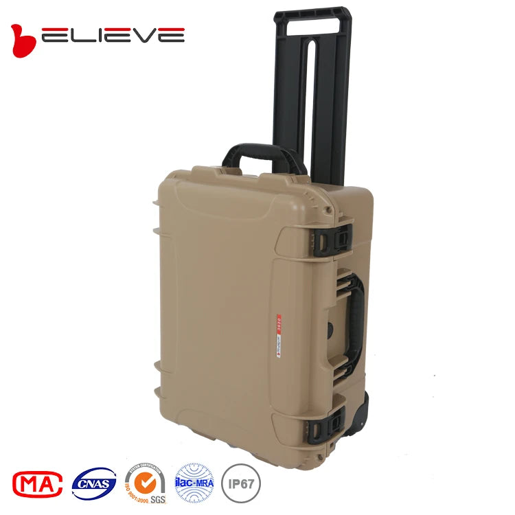 Hot Selling Large Hard Plastic Travel Tool Case Waterproof Portable Trolley with Wheels for Outdoor Use OEM Customizable