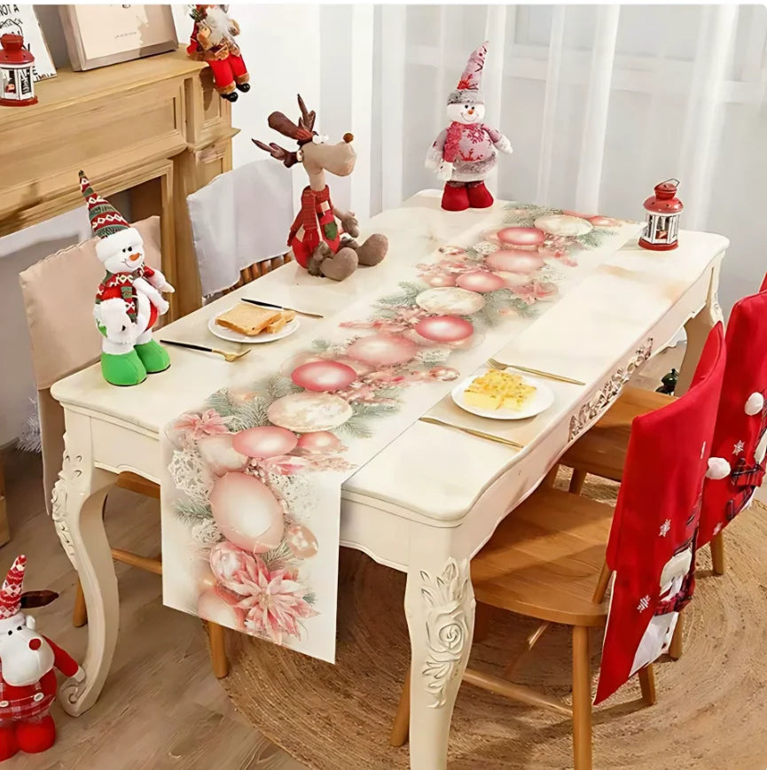 2026 Christmas Table Runner Christmas Decoration for Home Tablecloth Navid Noel Xmas Gifts New Year Natal Drop Shipping