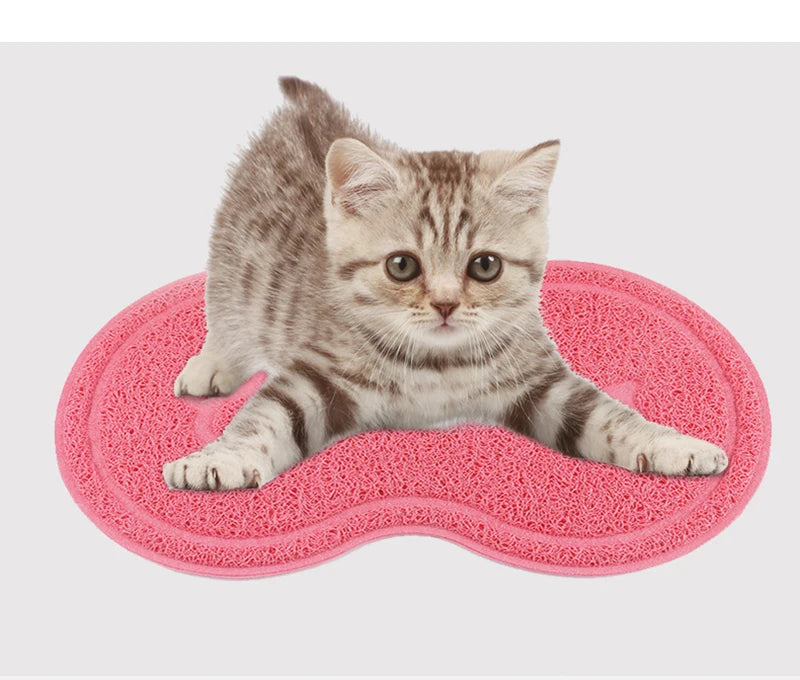 Gato e cão pet esteira bonito gato maca almofada pé tapete antiderrapante prato tigela comida alimentação esteira almofada colocação acessórios para animais de estimação