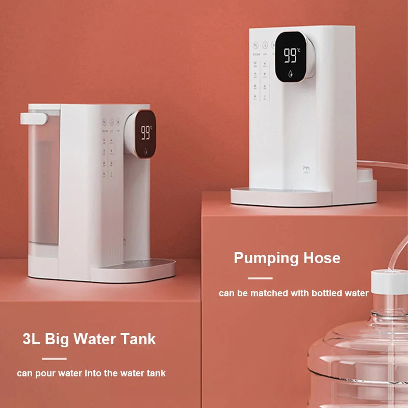Jmeye dispensador de água de calor instantâneo portátil casa escritório chá fabricante dois métodos enchimento água aquecedor desktop purificador água