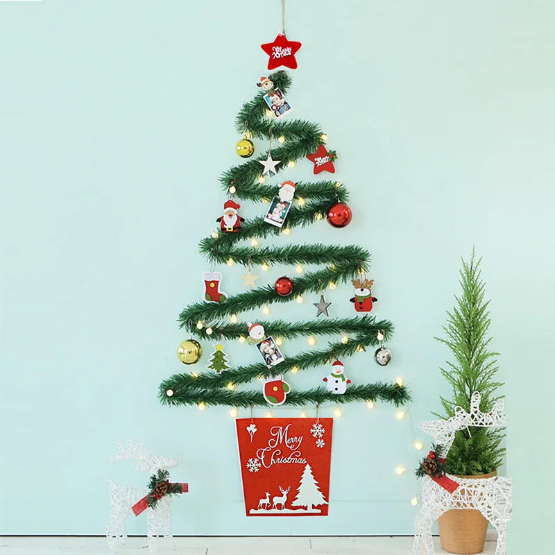 Árvore de Natal Criativa com Luzes, Enfeites de Natal DIY, Árvore de Natal Iluminada, Enfeites de Natal, Árvore Feliz