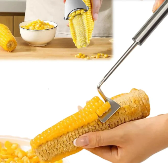 2-piece corn stripper, stainless steel corn scraper, creative corn peeler, kitchen vegetable peeler, reusable