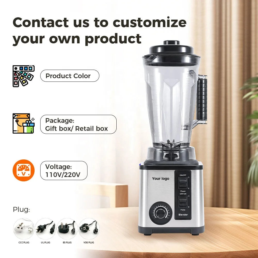 Heavy Duty 8 in 1 Multifunctional Commercial Mixer and Grinder 9500W Electric Food Processor Multi Purpose Juicer Blender